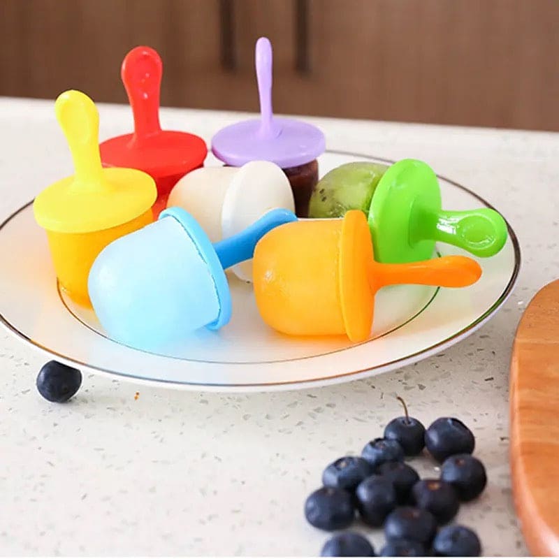 Silicone 7 Grids Fruit Shake Ice Cream Maker Mold, Silicon Popsicle Mold Tray, Portable Ice Cream Container, Fruit Shake Cream Ball Lolly Maker, Multi-Purpose Popsicle Mold, Baby Food Mold Popsicle Stick Silicone 7 Grids Fruit Shake Ice Cream Maker Mold, Silicon Popsicle Mold Tray, Portable Ice Cream Container, Fruit Shake Cream Ball Lolly Maker, Multi-Purpose Popsicle Mold, Baby Food Mold Popsicle Stick